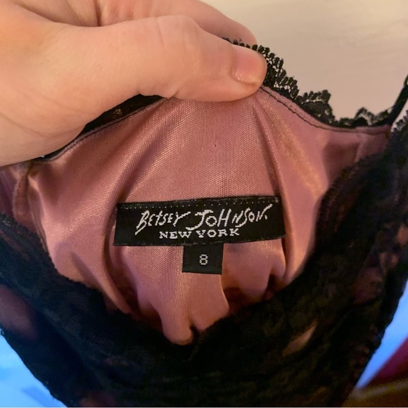 Black and Purple Lace Dress - Picture 3 of 8